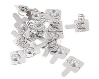 YXQ AA Battery Spring Plate Set Contact Positive Negative Conversion Silver Tone, 50Pairs,A044