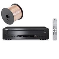 Yamaha Compact 5 Disc CD Changer, PlayXchange Uninterrupted Music Feature, iPod, MP3 And WMA Ready, USB Port, D/A Conversion System, Auto Standby, 10-Key Direct Track, Black Finish