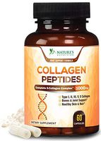 Multi Collagen Pills (Types I, II, III, V, X) - Premium Hydrolyzed Collagen Peptides Protein Supplement - Supports Hair, Skin, Nails, Joints, Aging - Non-GMO, Gluten Free - 60 Capsules