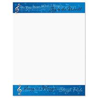 Songs of The Season Christmas Letter Papers - Set of 25 Christmas Stationery Papers are 8 1/2" x 11", Compatible Computer Paper