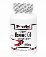 Organic Flaxseed Oil (Emulsified Dry) 1000mg 200 Capsules ~ Renevitol by Renevitol