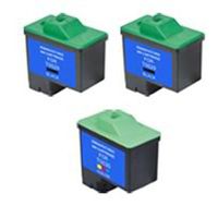 Amsahr T0529 Remanufactured Replacement Dell Ink Cartridges for Printers/Faxes with 2 Black and 1 Color Cartridges Ink