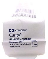 9022 Sponge Versalon Gauze LF NS 2x2" 4Ply Non-Woven 200 Per Pack Part No. 9022 by- Kendall Company by MarbleMed