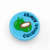 StickyJ USA Coconut Allergy Rubber Medical Bracelet Button for Children