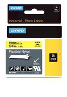 DYMO Industrial Labels for DYMO Industrial RhinoPro Label Makers, Black on Yellow, 3/4", 1 Roll (18491)