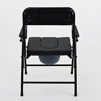 SMXXH Thicker steel toilet seat chair folding toilet mobile toilet elderly sitting toilet chair