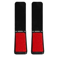 Portable Folding Mini Lint Brush Small Travel Purse Pet Hair Fabric Remover Fabric Fluff Lint Cleaning Tool 2Pcs (Black Folder Type)