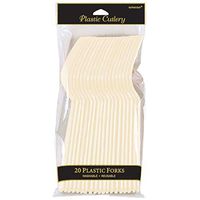Vanilla Creme Plastic Forks | Pack of 20 | Party Supply