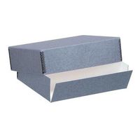 Lineco Archival 16" x 20" Print Storage Box, Drop Front Design, 16 1/2" x 20 1/2" x 3", Exterior Color: Blue / Gray.