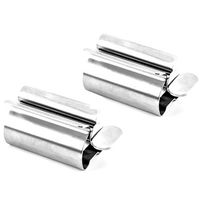 2 Pack Stainless Steel Toothpaste Tube Squeezer Rollers – Heavy Duty Tube Squeezer Dispenser, Metal Toothpaste Tube Wringer Seat Holder Stand