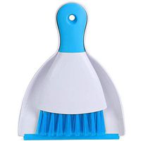 Mini Brush and Dustpan Set, Dust Pan Brush Nesting Tiny Cleaning Broom, Dust Pan and Brush Set for Table, Desk, Countertop, Key Board, Cat, Dog and Other Pets