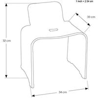 CP Shower Bench Stool Chair Bathroom Shower Seat with Back Support, Acrylic