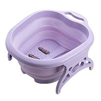 Collapsible Footbath Bucket Foldable Footbath Spa Massage Bucket Folding Foot Soaking Bucket Container Foot Bath Basin Health Care Washtub Portable Foot Tub Foot Roller Massage Bathroom (Purple)