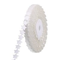 uxcell Polyester Wedding Star Print Gift Cake Packing Decor Ribbon Roll 20 Yards Length