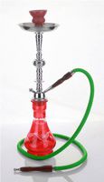 1 hose 21" Fahem Red Hookah Shisha Nargila water glass vase pipes smoke sale