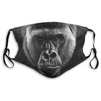 2pcs Ma-sk Funny Gorilla Face Head PM2.5 Non-Medical Dust with Replaceable Filter Elements