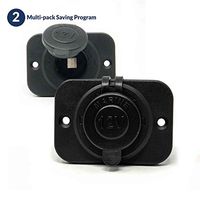 Five Oceans 12V Receptacle Socket Panel Mount, Pair FO-2635-M2