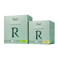 Rael Organic Cotton Sanitary Pads - Certified Organic Cotton Regular Pads 1 Pack and Large Pads 1 Pack by Rael Variety Pack(2 Packs/26 Total)
