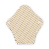 Luckypads Certified Organic Cotton Reusable Washable Cloth Panty Liners Environment-Friendly, Solution for Leucorrhea Awkward Periods (Green Stripe)