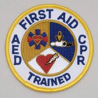 First Aid CPR AED Trained Embroidered Patch - 10 Pack - 3 Inch Diameter