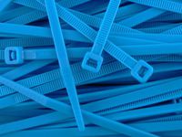 6 Inch, 40lb Intermediate Nylon Cable Ties, 100 pack (BLUE)