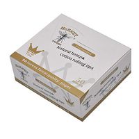 60 x 21 mm Unrefined Natural Hemp and Cotton Cigarette Rolling Filter Tips (White)