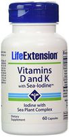 Life Extension Vitamins D and K with Sea-Iodine, 60 Capsules
