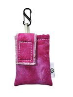 PumpCases Designer Insulin Pump Case w/Carabiner Clip (t:Slim, Pink Watercolor w/Clip)