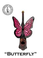 Handmade Tobacco Pipe Art Collectible Smoke Functional New Collection (Butterfly)