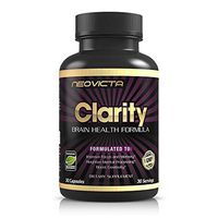 Brain Supplement Nootropic - Mind & Energy Booster - Improve Focus, Memory & Mood - Clarity - DMAE, Bacopa Monnieri, Huperzine A & More - for Superior Brain Function - 30 Servings