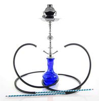 Blue Sky 22" 2 hose Hookah shisha nargila narguile nargile glass water Vase new