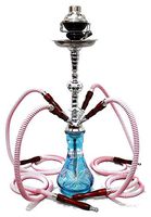 4 hose 22" Blue Hookah shisha nargila bar narguile nargile glass Vase Vase pipes