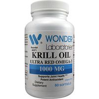 Krill Oil 1000mg with Omega-3 and Astaxanthin - 60 Softgels #6371