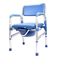 XWZJY Handicap Toilet Seat Folding Bedside Commode 3 in 1 Shower Chair for Adults, Handicap with Padded Arms/Backrest Height Adjustable,Tool-Free Assembly