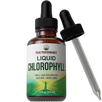 Chlorophyll Liquid Drops USA Sourced by Peak Performance. Vegan, Non-GMO Extract from Rich Mulberry Leaves with Copper for High Stability. Liquid Chlorophyll Drop Supplement for Digestive, Immune