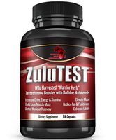 ZuluTEST™ All Natural Testosterone Booster for Men - Organic Strength Supplement - Mood Energy & Muscle Growth Booster - Natural Estrogen Blocker, Belly Fat Burner, Aromatase Inhibitor - 84 Capsules