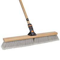 24" SWOPT Premium Push Broom for Smooth Surfaces – 60" Comfort Grip Wooden Handle – EVA Foam Comfort Grip – Handle Interchangeable with Other SWOPT Products – Stay Organized & Efficient (5424)