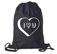 Valentine's Day Bags, Cotton Drawstring Cinch Backpacks, Valentines Day Gift Bags - 3PK Black CA2725VAL S7