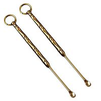2 Pcs Brass Ear Pick Portable Ear Wax Removal Cleaner Tool Earpicks