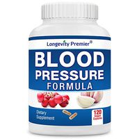 Longevity Blood Pressure Formula [120 Capsules] - with 12+ Natural Herbs. Best Blood Pressure Supplement