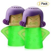 Angry Mama Microwave Cleaner - Angry Mom Mad Creay Mama Microwave Oven Cleaner High Temperature Steam Cleaning Equipment Tool Easily Crud Steam Cleans Add Vinegar and Water for Kitchen (Green-2 pack)