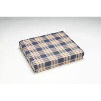 Hermell Products WC4420A Wheelchair Cushion with Plaid Polycotton Zippered Cover