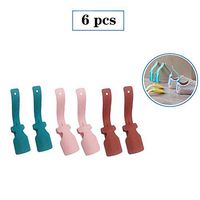 Yimeezuyu Lazy Shoe Helper 6 Pcs Shoe Lifting Helper Shoe Horn Wear Shoe Helpers Easy on Easy Off Travel Shoehorn Shoe Helper for Men, Women and Kids