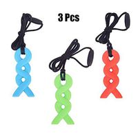 ZZYYZZ 3 Pack Sensory Chew Necklace, Oral Sensory Chew Toys Teether NecklaceTeething Necklace, Designed for Autism