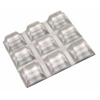 MADICO 23303 Pro-Tec-Tors - .5" Self Adhesive Square Polyurethane Bumper Pads - Clear - Set of 9