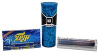 Trip 2 Clear Rolling Papers King Size (3 Packs) with Elements 110mm Roller, 189 Pre Rolled Tips and Hippie Butler Pop Top Storage Container