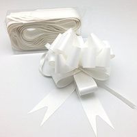 FQTANJU 10 Pieces 30 mm Width, Decorative Gift Pull Bows, White