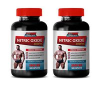 pre Workout Natural Energy - Nitric Oxide Muscle Booster 3600MG - Endurance & Recovery - Nitric Oxide Testosterone Booster - 2 Bottles 180 Caplets
