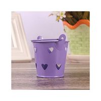 Mini Metal Bucket Heart Shape Hollowed Tin Candy Box Buckets Wedding Party Souvenir Gift Pail Tinplate Candy Color 6 * 5.5cm 10pcs,Pule