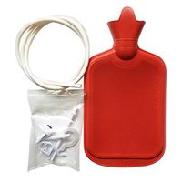 Anal Douche Bag Kit 2000ml Reusable Enema Bag Kit Rubber Hot Water Bag for Women Men(Red)